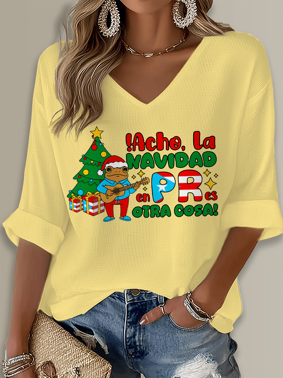Puerto Rico Singer Benito Bowl Printed Long Sleeve Top