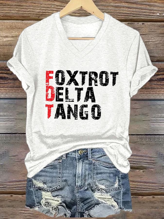 Women's Foxtrot Delta Tango Print T-Shirt