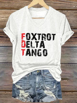 Women's Foxtrot Delta Tango Print T-Shirt