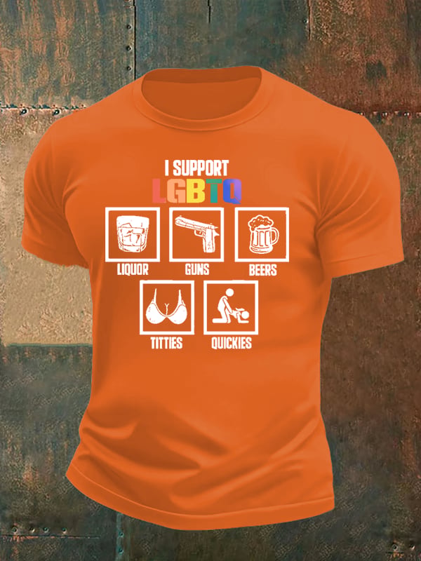 Men's I support LGBTQ Print T-shirt