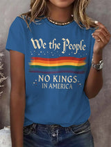🔥Buy 3 Get 15% Off🔥Retro We The People No Kings In America Print T-Shirt