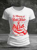 🔥Buy 3 Get 15% Off Women's Commemorative Edition Bob Weir Print Short-Sleeve T-Shirt