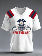 Men's Rugby Enthusiast Short-Sleeved V-Neck T-Shirt