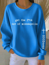 Women's Justice For Her Print Casual Sweatshirt