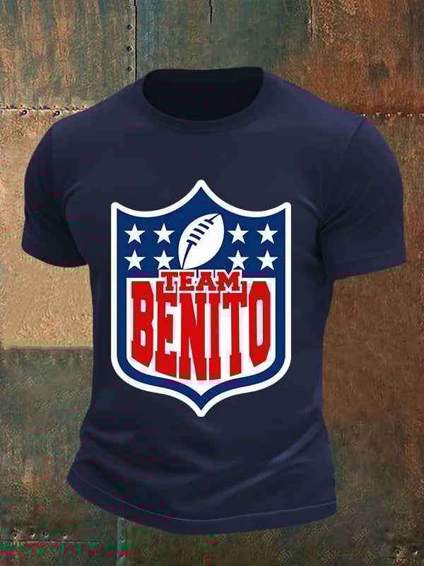 Men's  Team Benito Puerto Rico Print Casual Tee
