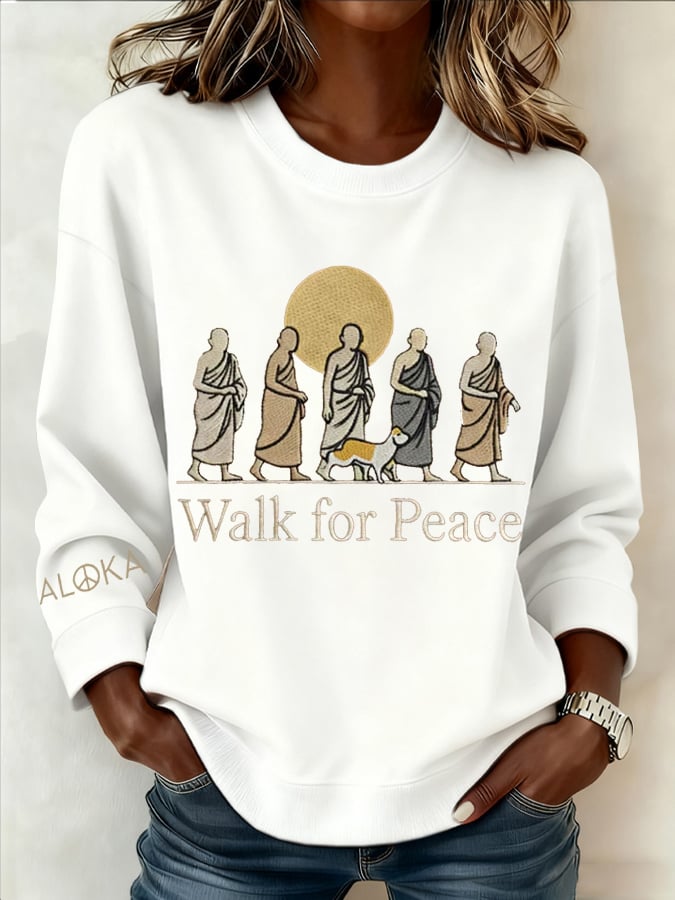 Women's Walk For Peace  Art Print Sweatshirt