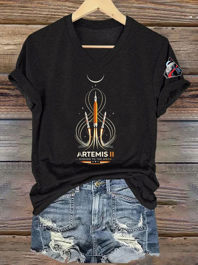Women's Artemis II Print Casual T-Shirt