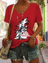 🔥Buy 3 Get 15% Off Women's Retro Rock Singer Commemorative Print T-Shirt