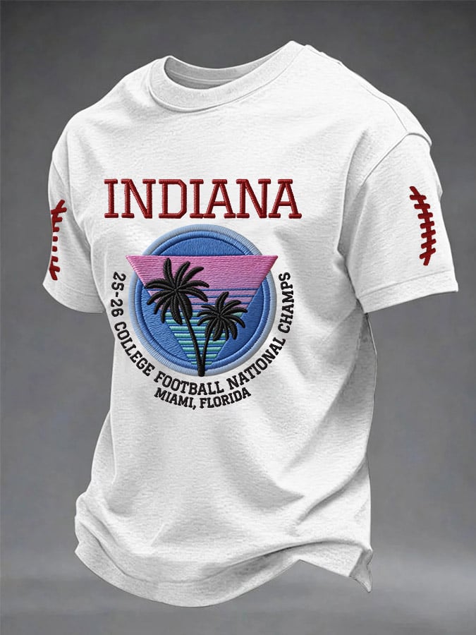 Men's Football Printed Casual T-shirt