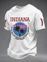 Men's Football Printed Casual T-shirt