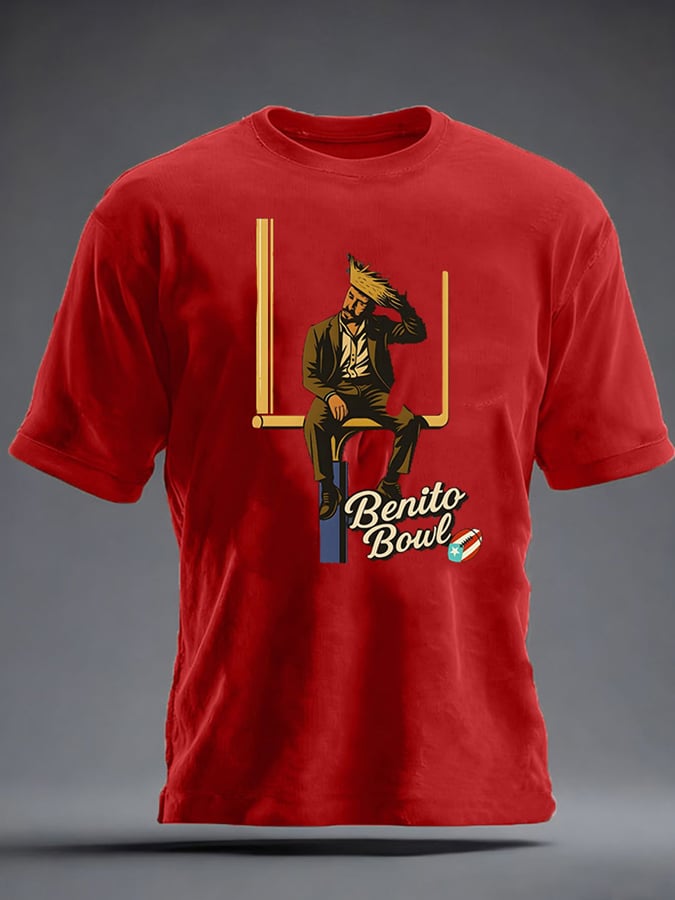 Men's Benito Bowl imitation cotton short-sleeved T-shirt