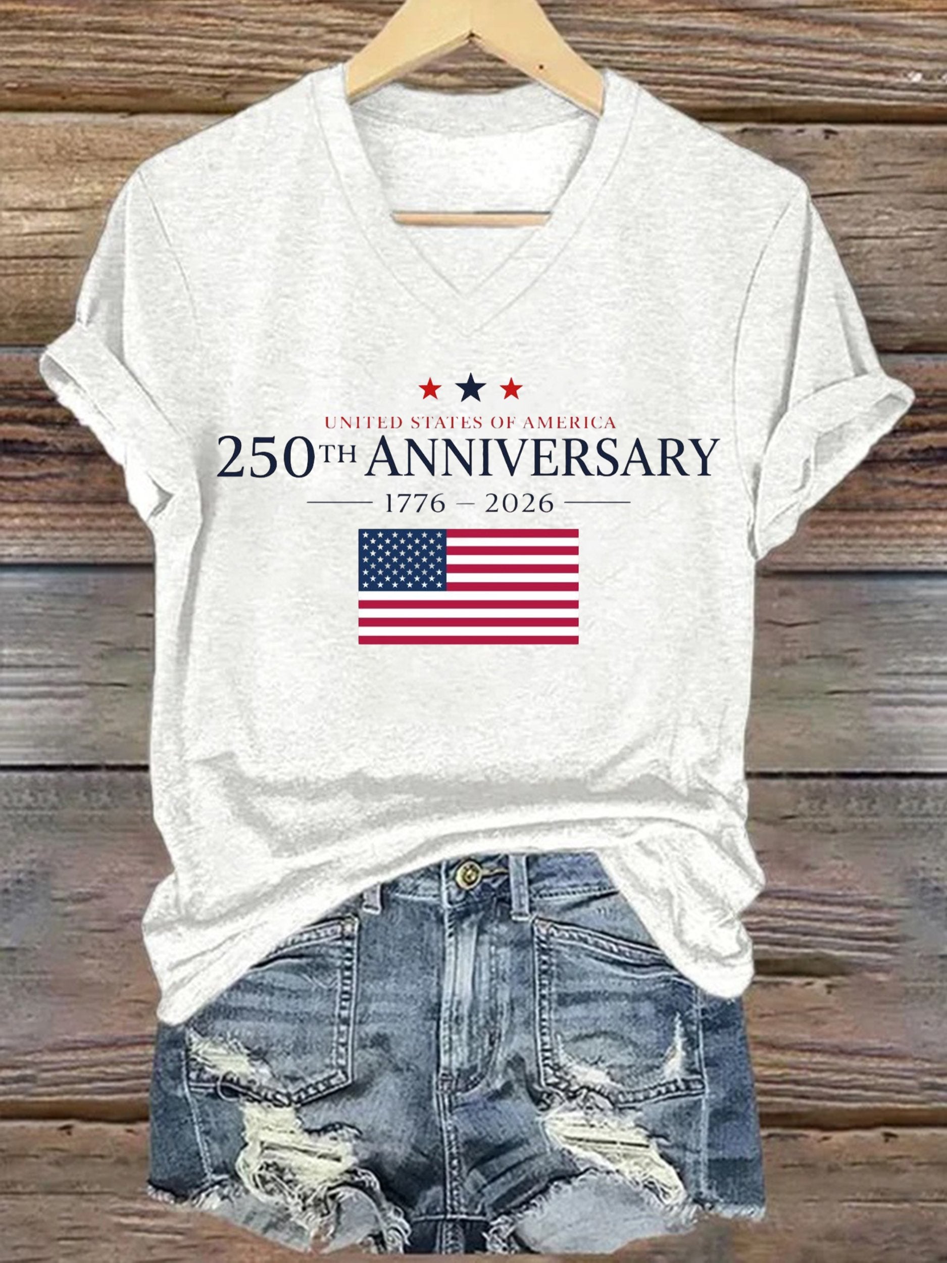 Women's 250th Anniversary of the United States Print T-shirt