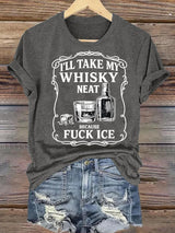 Women's  Whiskey F*ck ICE Abolish ICE  Print  T-Shirt