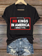🔥Buy 3 Get 15% Off🔥Women's No Kings In America Printed Casual T-Shirt