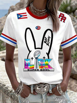 Women's  Puerto Rico Printed Short-Sleeved T-Shirt