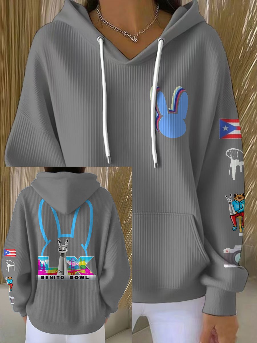 Women's Puerto Rico Print Casual Sweatshirt