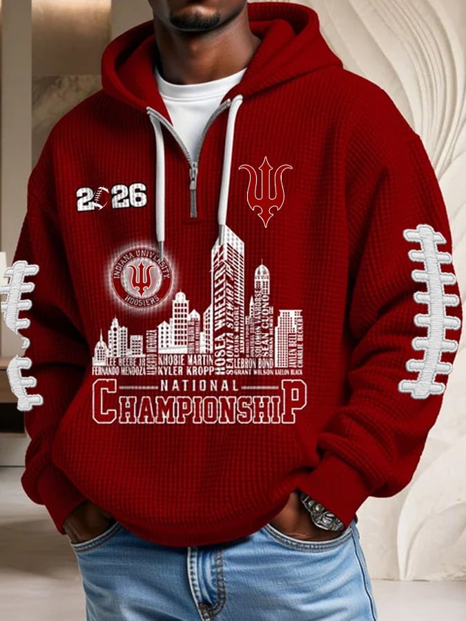 Men's Football Printed Casual Hoodie