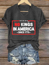 🔥Buy 3 Get 15% Off🔥Women's No Kings In America Printed Casual T-Shirt