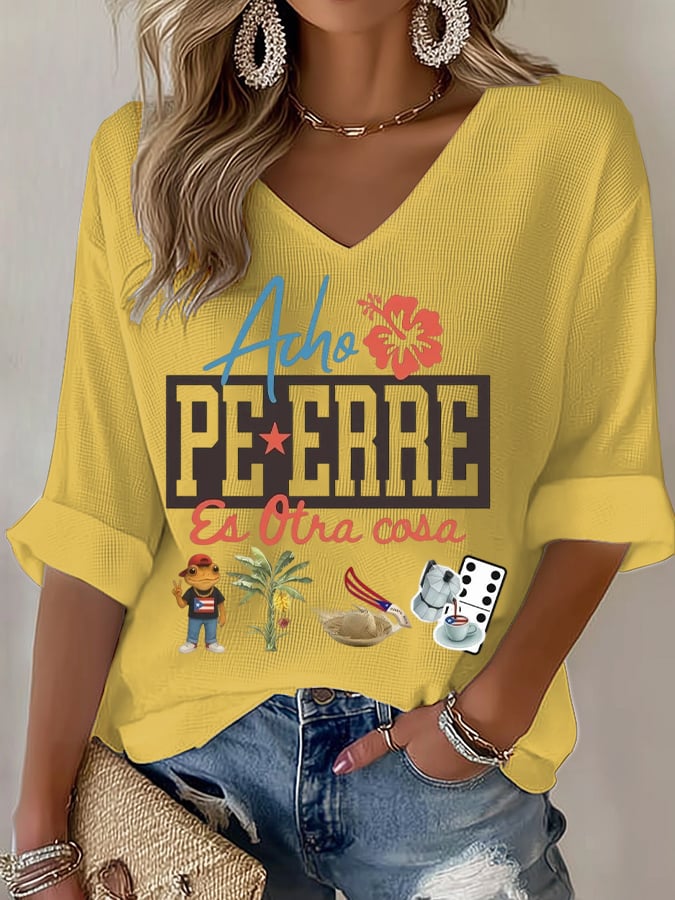 Women's  Puerto Rico Print T-Shirt