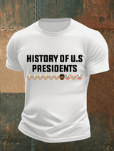 🔥Buy 3 Get 15% Off🔥Men's  History Of US Presidents Print T-Shirt