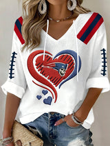 Women's Football V-Neck Top