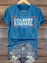 Women's Talk Show Colbert Kimme 2028 Print T-Shirt