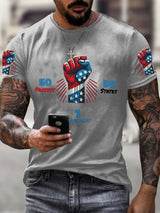 🔥Buy 3 Get 15% Off🔥Men's 50 Protests 50 States 1 Movement Print T-Shirt