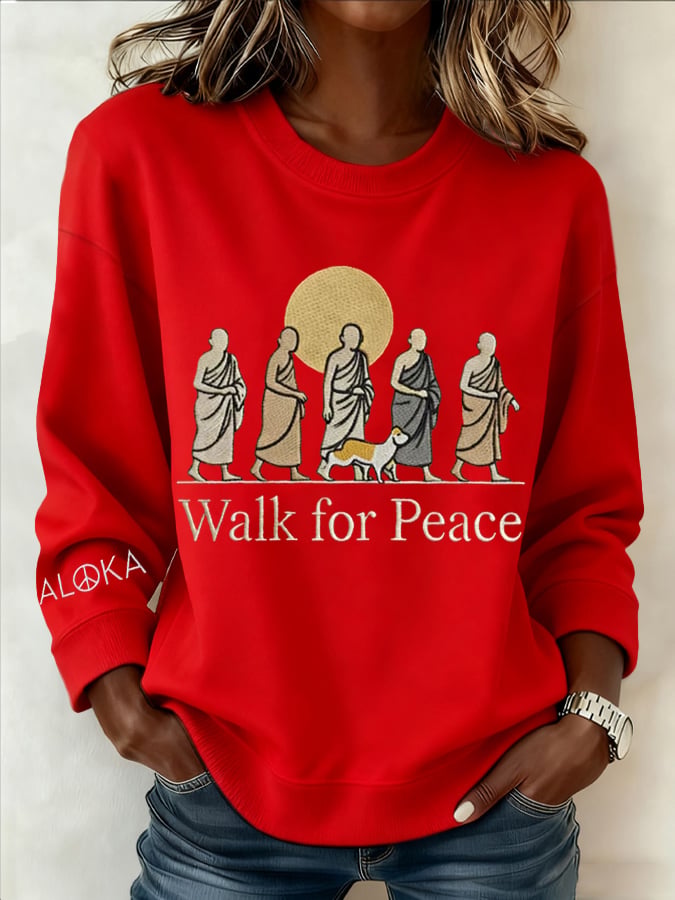 Women's Walk For Peace  Art Print Sweatshirt