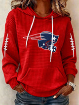 Women’s Football Graphic Waffle Knit Hoodie