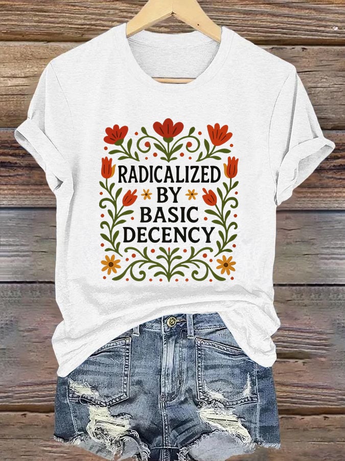 🔥Buy 3 Get 15% Off🔥Retro Radicalized By Basic Decency Print T-Shirt