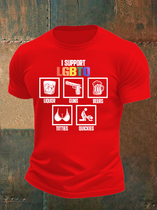 Men's I support LGBTQ Print T-shirt