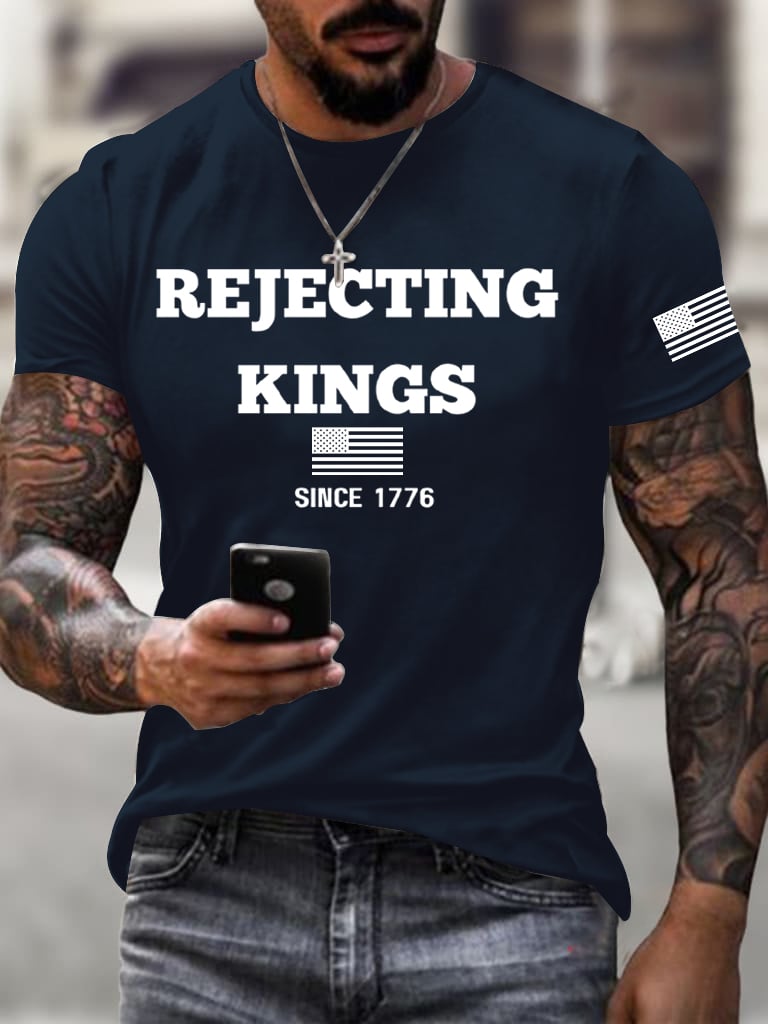 🔥Buy 3 Get 15% Off🔥Men's No Kings In America Printed Casual T-shirt