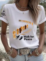 Women's Walk For Peace  Art  Print T-Shirt