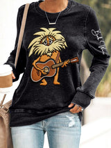 🔥Buy 3 Get 15% Off Women's Vintage Rock Tribute Print Casual Sweatshirt