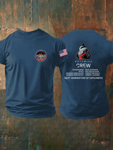 Men's Artemis II Space Mission Print Casual T-Shirt