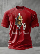 Men's Retro Walk For Peace  Art Print Shirt