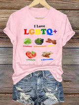 Women's  LGBTQ+ Pride Graphic Tee for Food Lovers