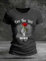 🔥Buy 3 Get 15% Off Women's Commemorative Edition Bob Weir Print Short-Sleeve T-Shirt