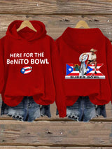Retro Puerto Rico Print Hoodie