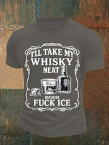 Men's  Whiskey F*ck ICE Abolish ICE Print  T-Shirt