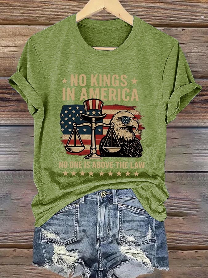 🔥Buy 3 Get 15% Off🔥Retro No Kings In America No One Is Above The Law Print T-Shirt