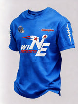 Men’s Football Graphic Waffle Knit Short Sleeve Crewneck T-Shirt