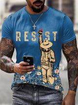 Men's Resist Bear Printed Casual T-shirt