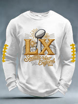 Men's Football Printed Waffle Top