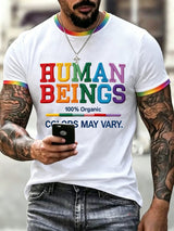 Men's Human Beings Colors May Vary Print Casual T-shirt