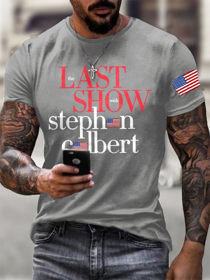 Men's Retro Last Last Show Print T-Shirt